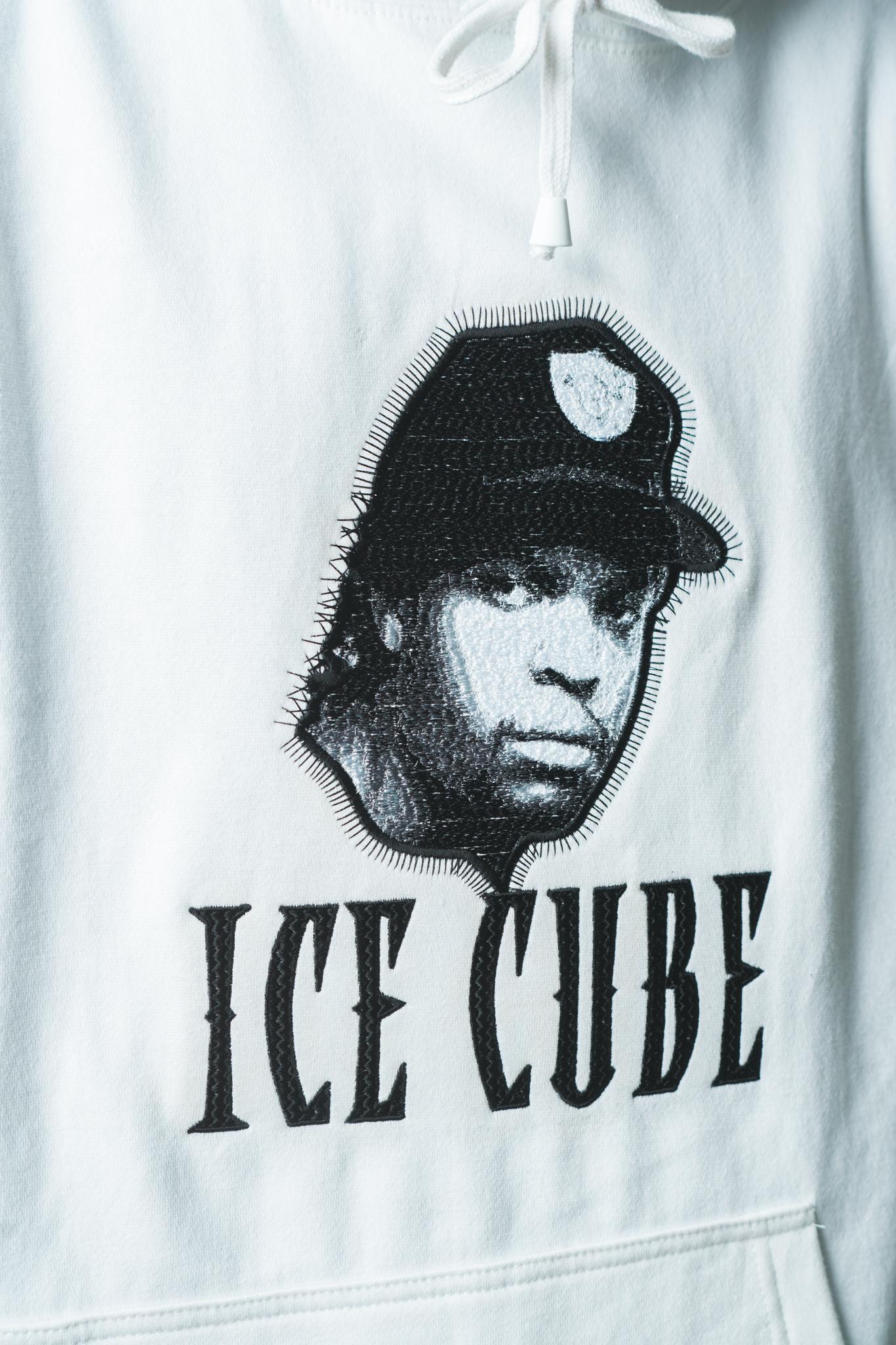Ice Cube Hoodie Embroidered White