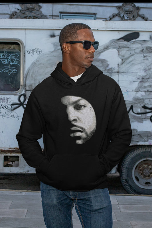 Ice Cube Hoodie Embroidered Black